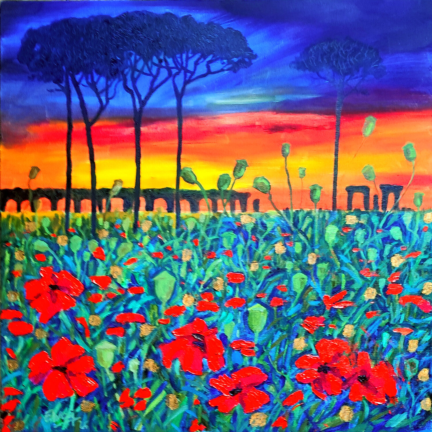 Römische Impressionen 5 Ewa Jablonski Original painting for sale