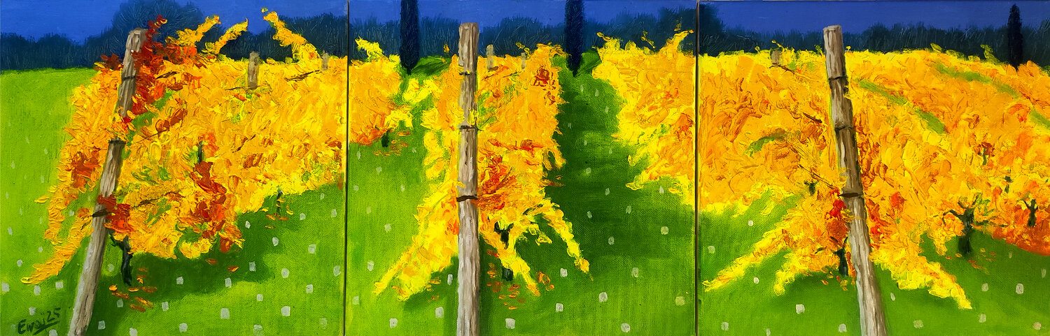 Weinberge im Herbst Ewa Jablonski Original painting for sale