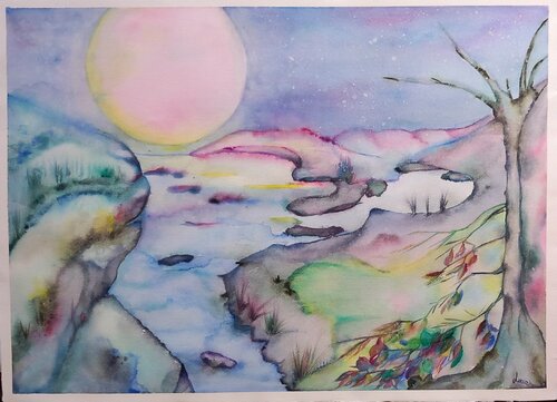 LUNA MISTICA by Lucia Luce, Painting for Sale on Select