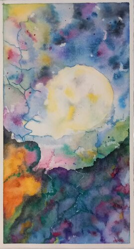 LUNA  ALL'ALBA by Lucia Luce, Painting for Sale on Select