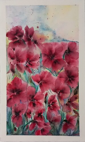 PAPAVERI DI SETA by Lucia Luce, Painting for Sale on Select