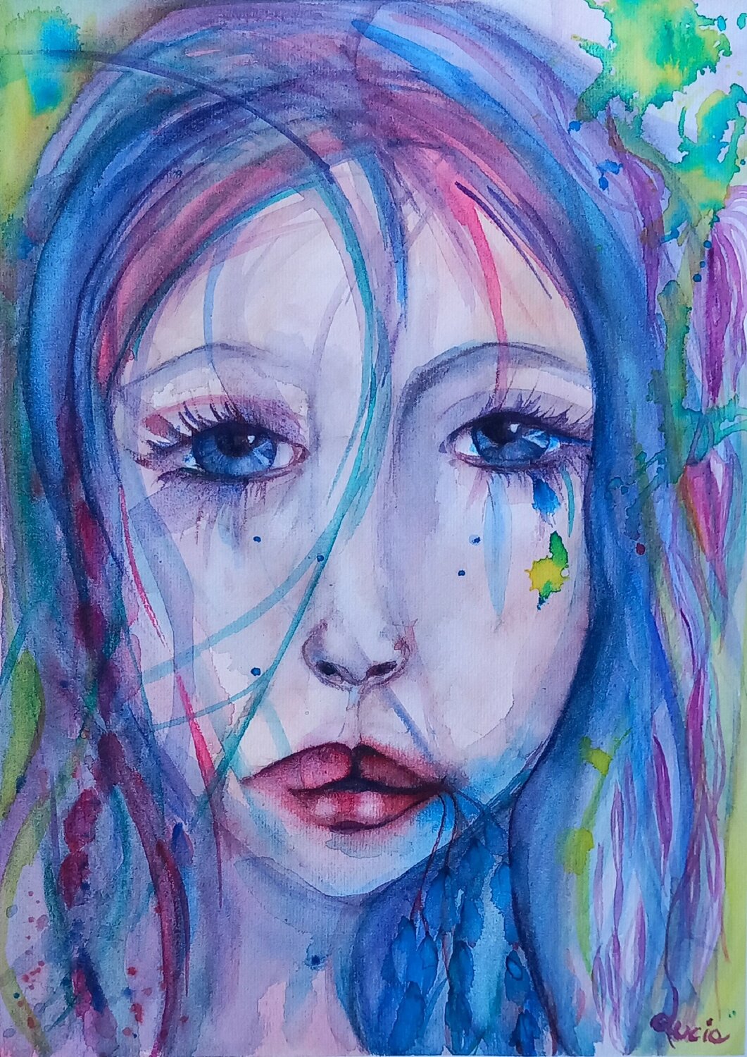 NON PIANGERE Lucia Luce Original painting for sale