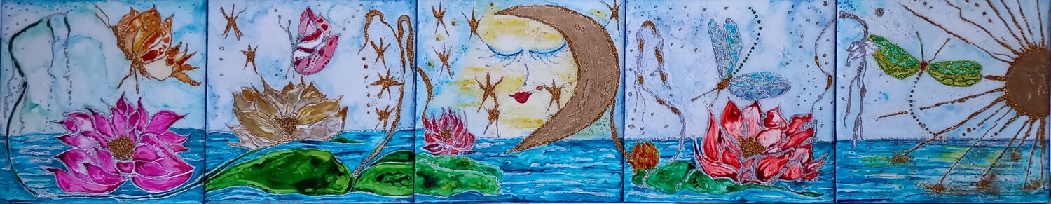 LIBELLULE FANTASY Lucia Luce Original painting for sale