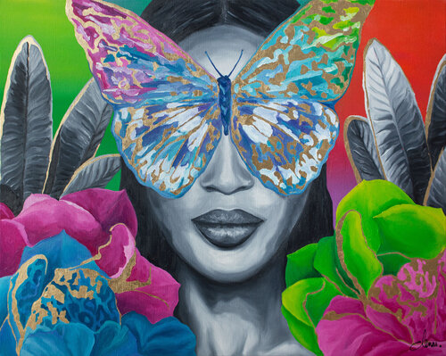 Paradise Mirror by Monika Mrowiec, Painting for Sale on Select