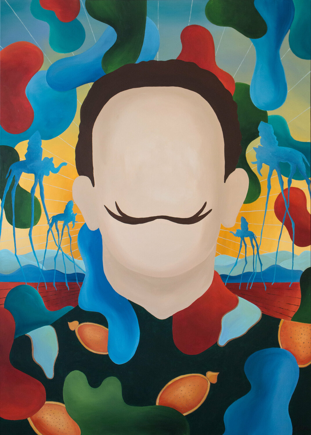 Faces and symbols – Salvador Dalí Monika Mrowiec Original painting for sale