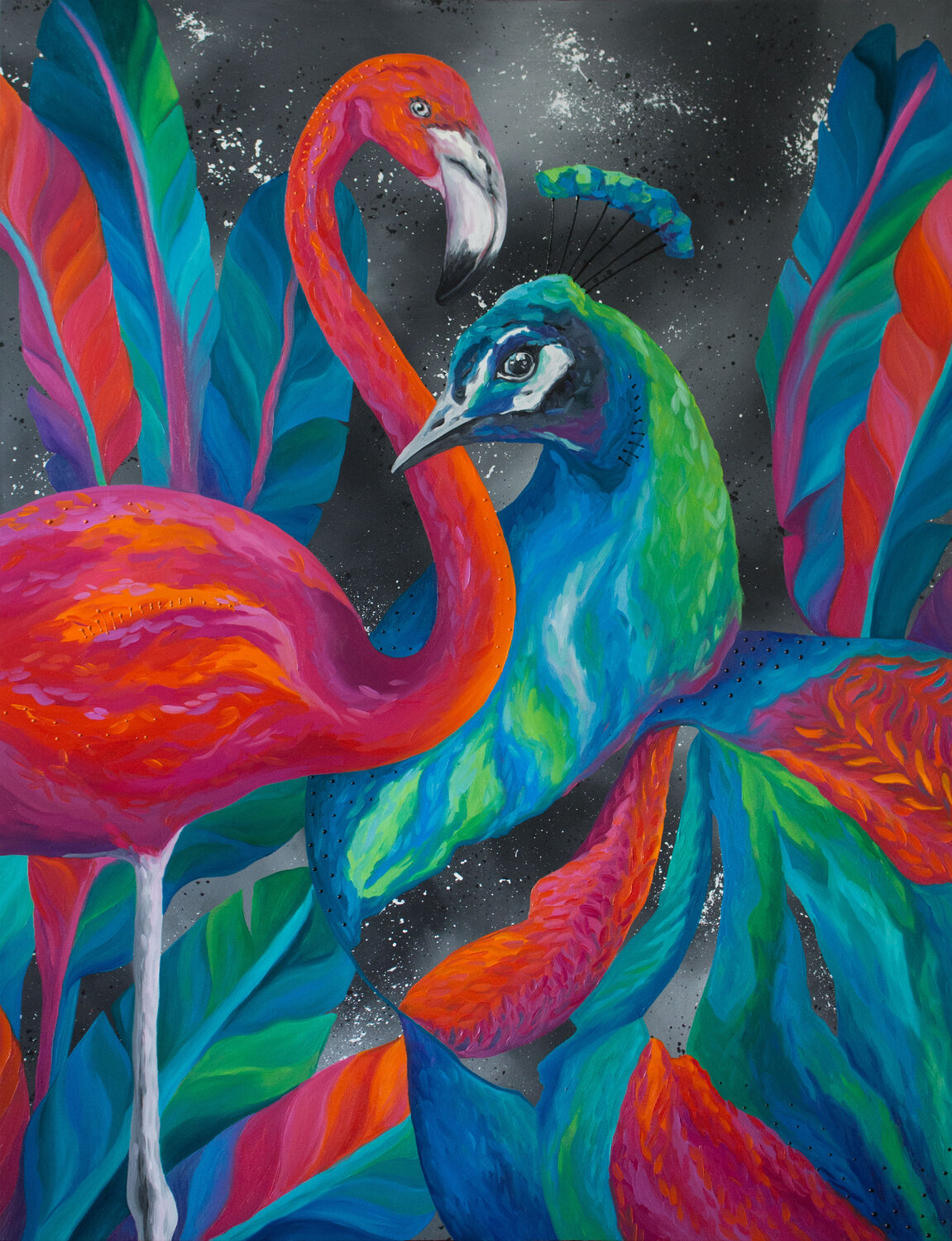 Dance in the garden Monika Mrowiec Original painting for sale