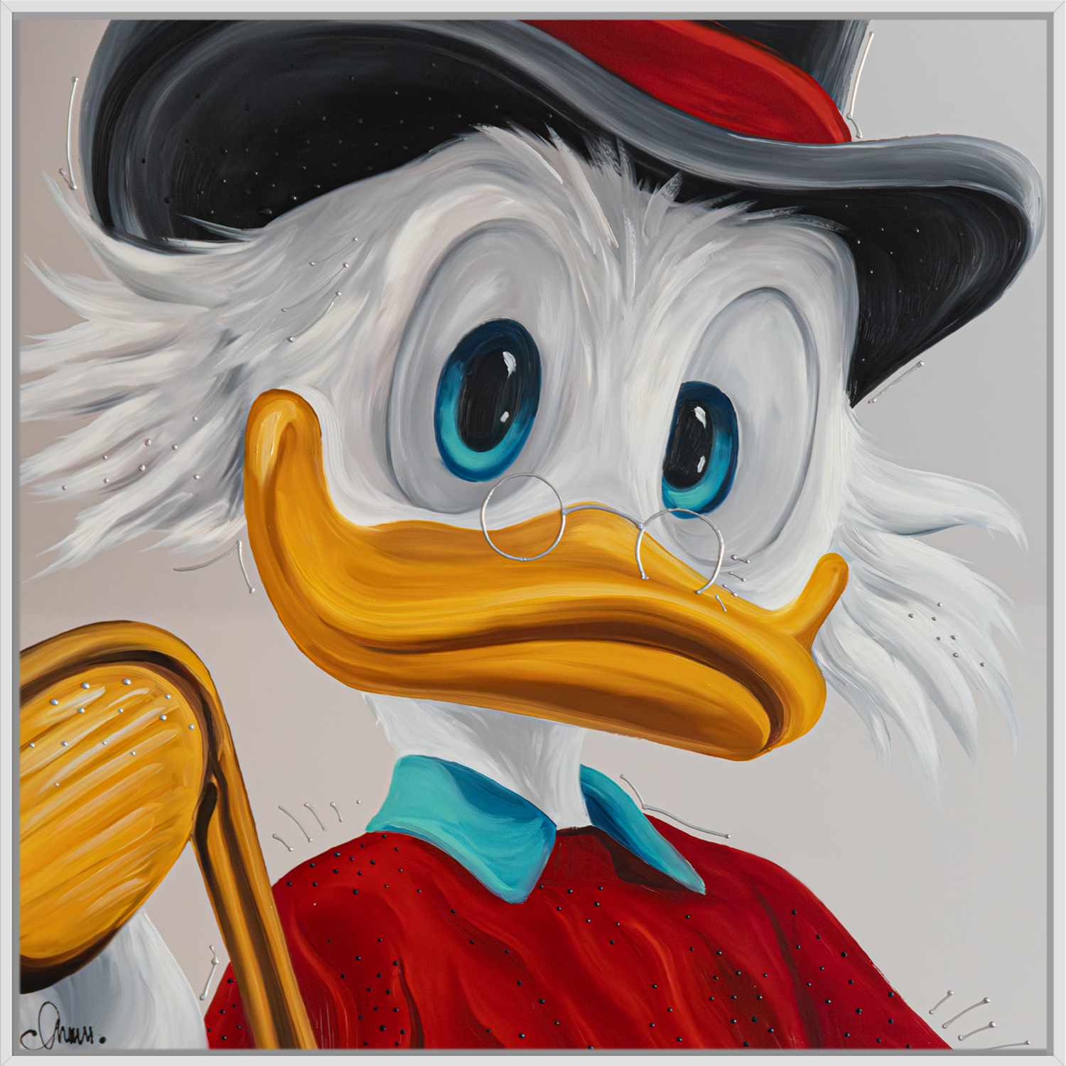 Golden Swing - Scrooge McDuck Monika Mrowiec Original painting for sale