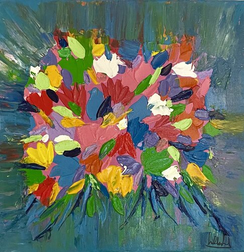 “Prive’ di petali” by Liliana Lo Verde, Painting for Sale on Select