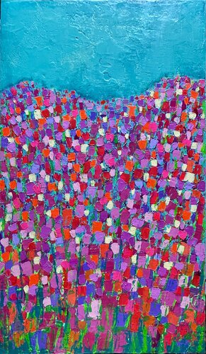 “ Sotto un cielo di fiori “ by Liliana Lo Verde, Painting for Sale on Select