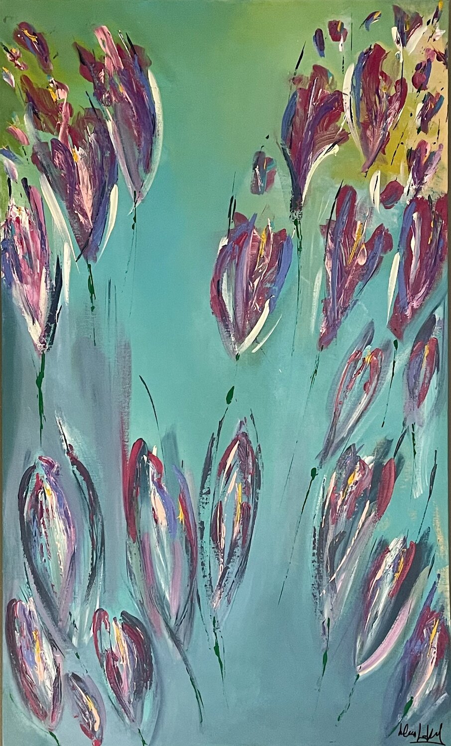 “Il ballo con i tulipani” Liliana Lo Verde Original painting for sale