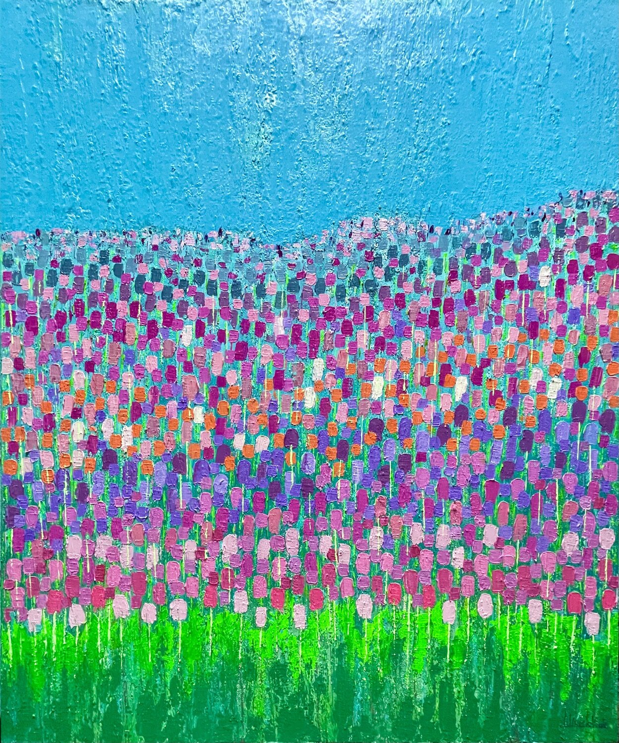 “ Il Canto dei Tulipani “ Liliana Lo Verde Original painting for sale