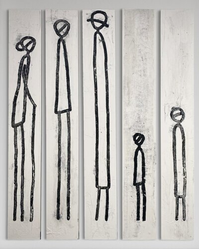 enfamille (set no 1 of 5 pcs) by Grit Peters, Painting for Sale on Select