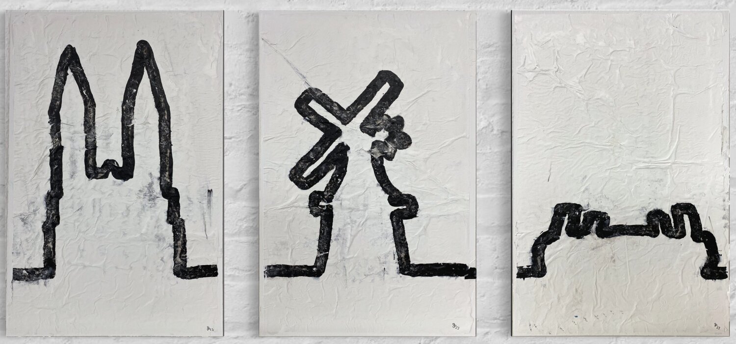 Grundlinie Bremen 2 (set of 3) Grit Peters Original painting for sale