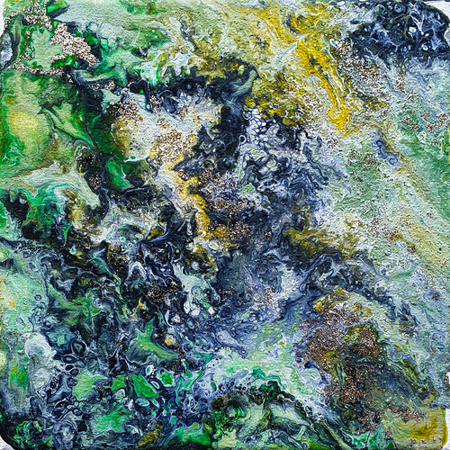 Emerald Forest Glimmer by Tetiana Surshko, Painting for Sale on Select