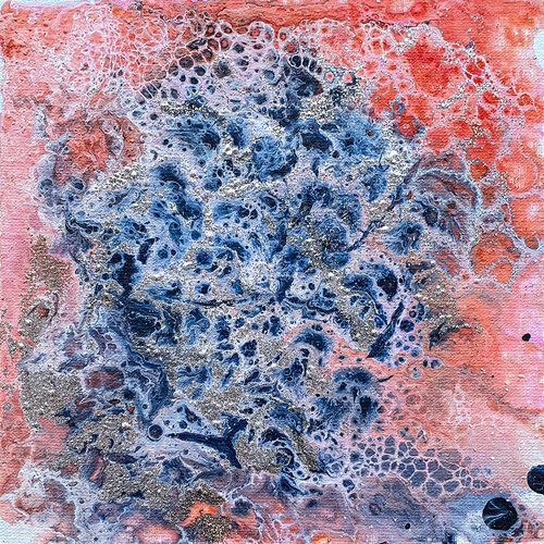 Indigo Coral Fusion by Tetiana Surshko, Painting for Sale on Select