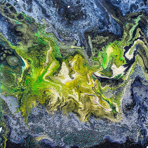 Neon Moss Terrain by Tetiana Surshko, Painting for Sale on Select