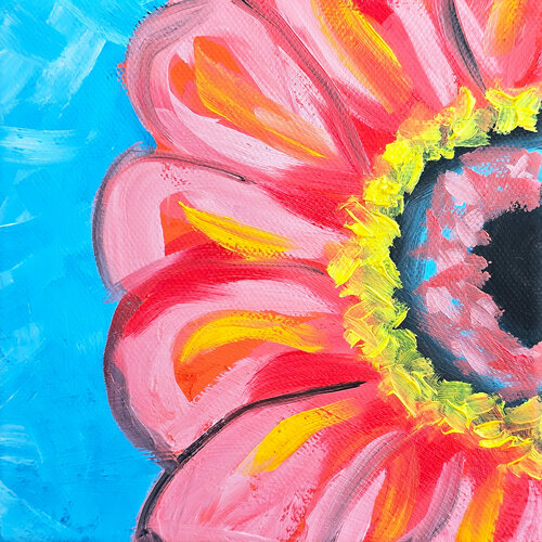 Cerise Petal Joy by Tetiana Surshko, Painting for Sale on Select