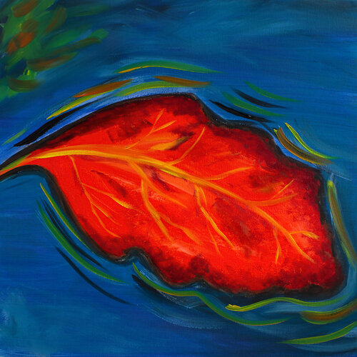 Crimson Voyage by Tetiana Surshko, Painting for Sale on Select
