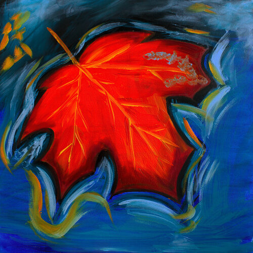 Floating Fire by Tetiana Surshko, Painting for Sale on Select