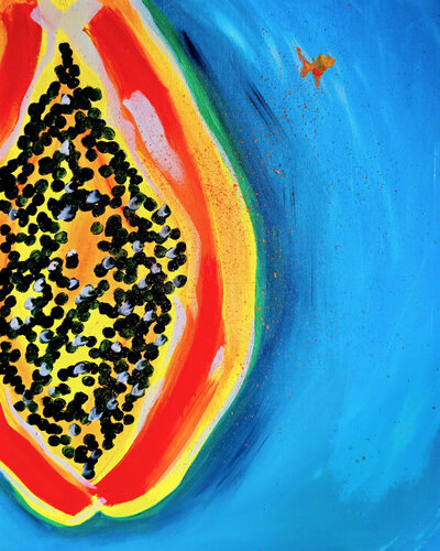Papaya Glow by Tetiana Surshko, Painting for Sale on Select