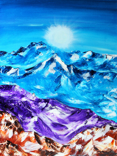 Ethereal Peaks by Tetiana Surshko, Painting for Sale on Select