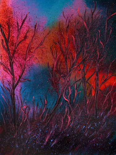 Whispers of Fire by Tetiana Surshko, Painting for Sale on Select