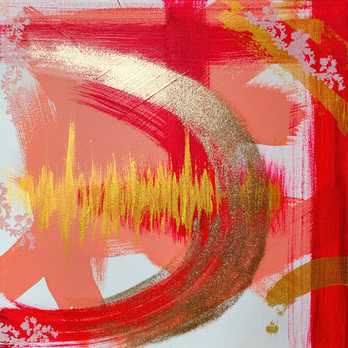 Crimson Enso II by Tetiana Surshko, Painting for Sale on Select