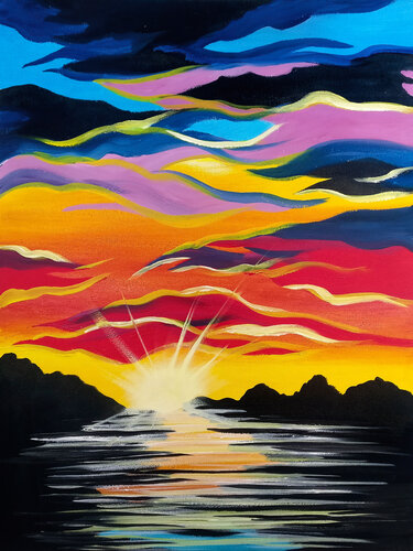 Sky on Fire by Tetiana Surshko, Painting for Sale on Select