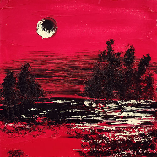 Crimson Eclipse by Tetiana Surshko, Painting for Sale on Select