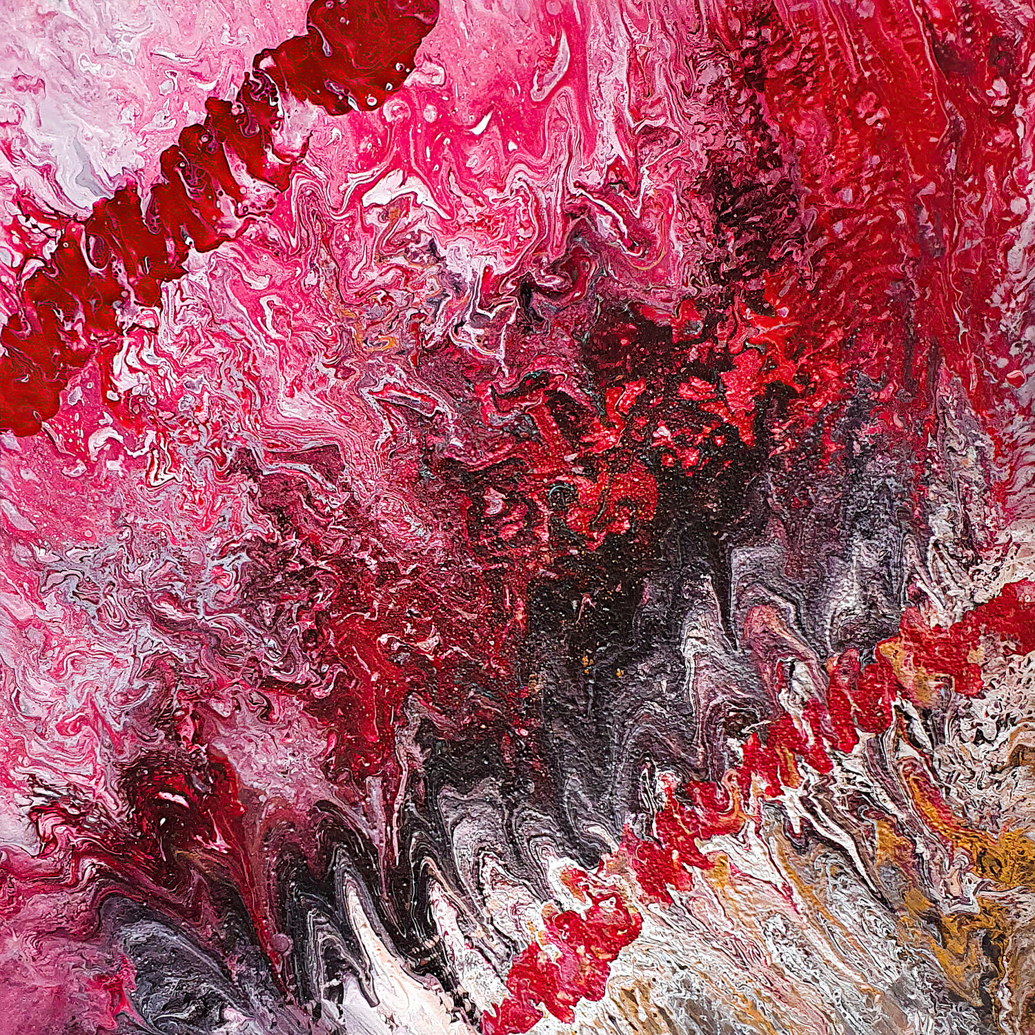 Rose Gold Geode Dream Tetiana Surshko Original painting for sale