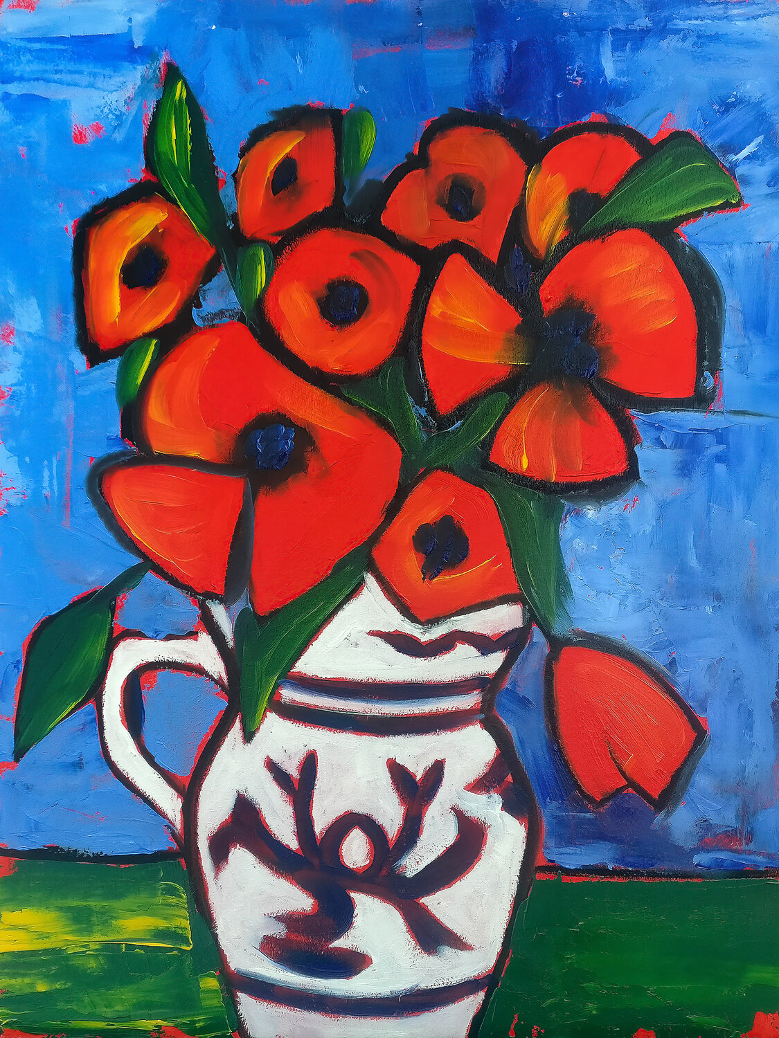 Bright Poppies Tetiana Surshko Original painting for sale