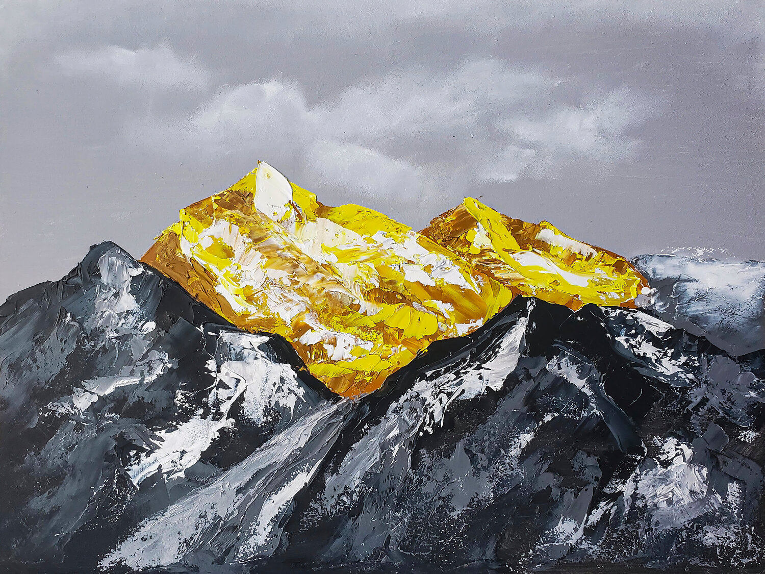 Golden Summit Tetiana Surshko Original painting for sale