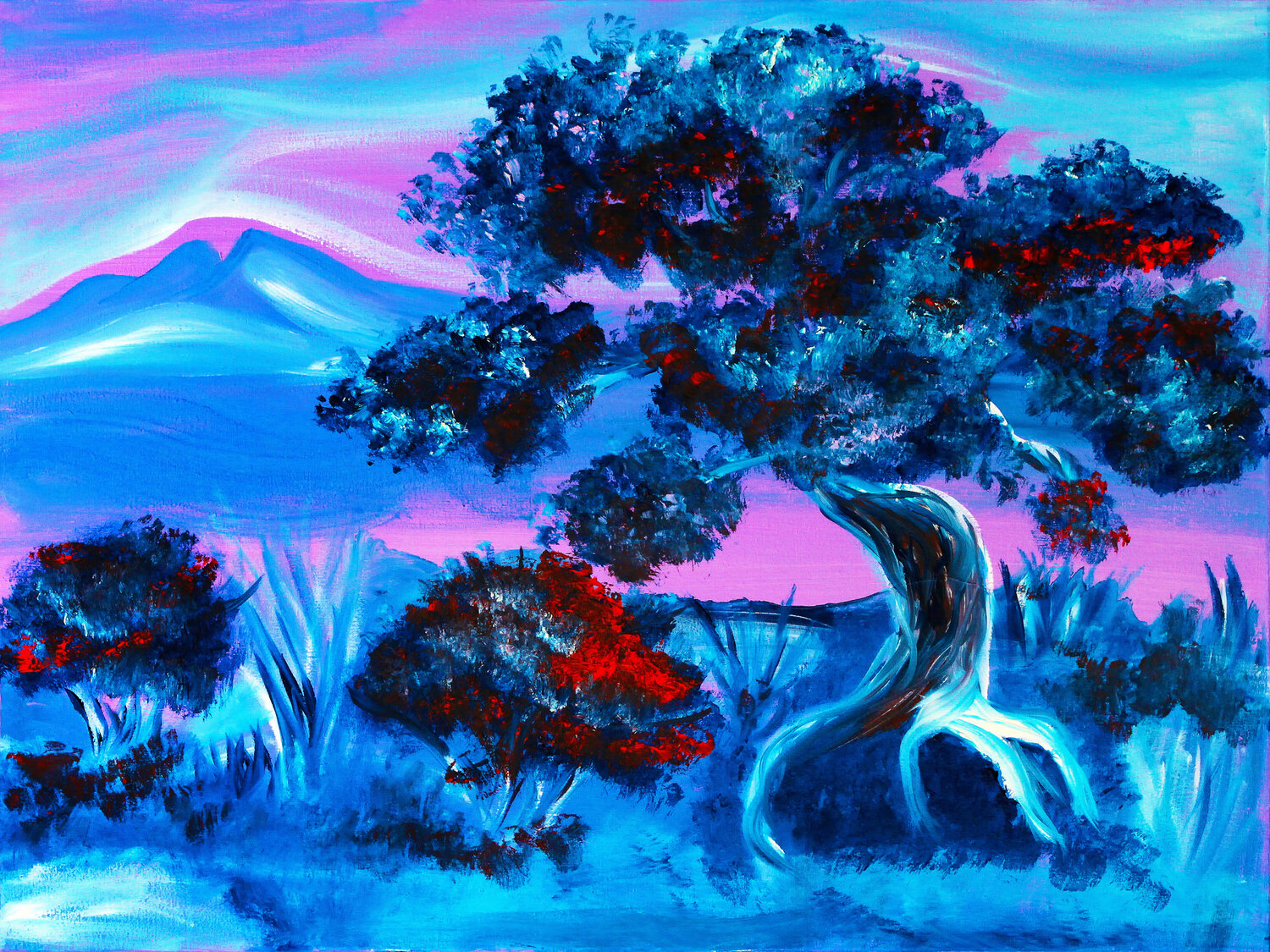 Blue Garden Dream Tetiana Surshko Original painting for sale