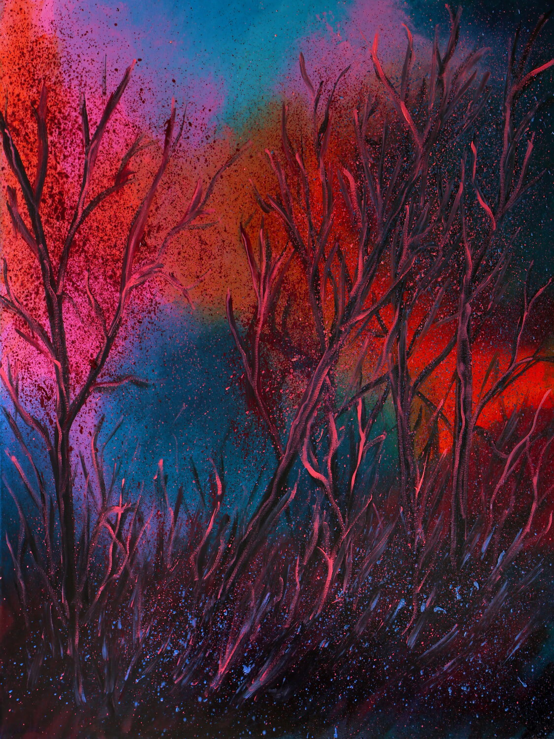 Whispers of Fire Tetiana Surshko Original painting for sale