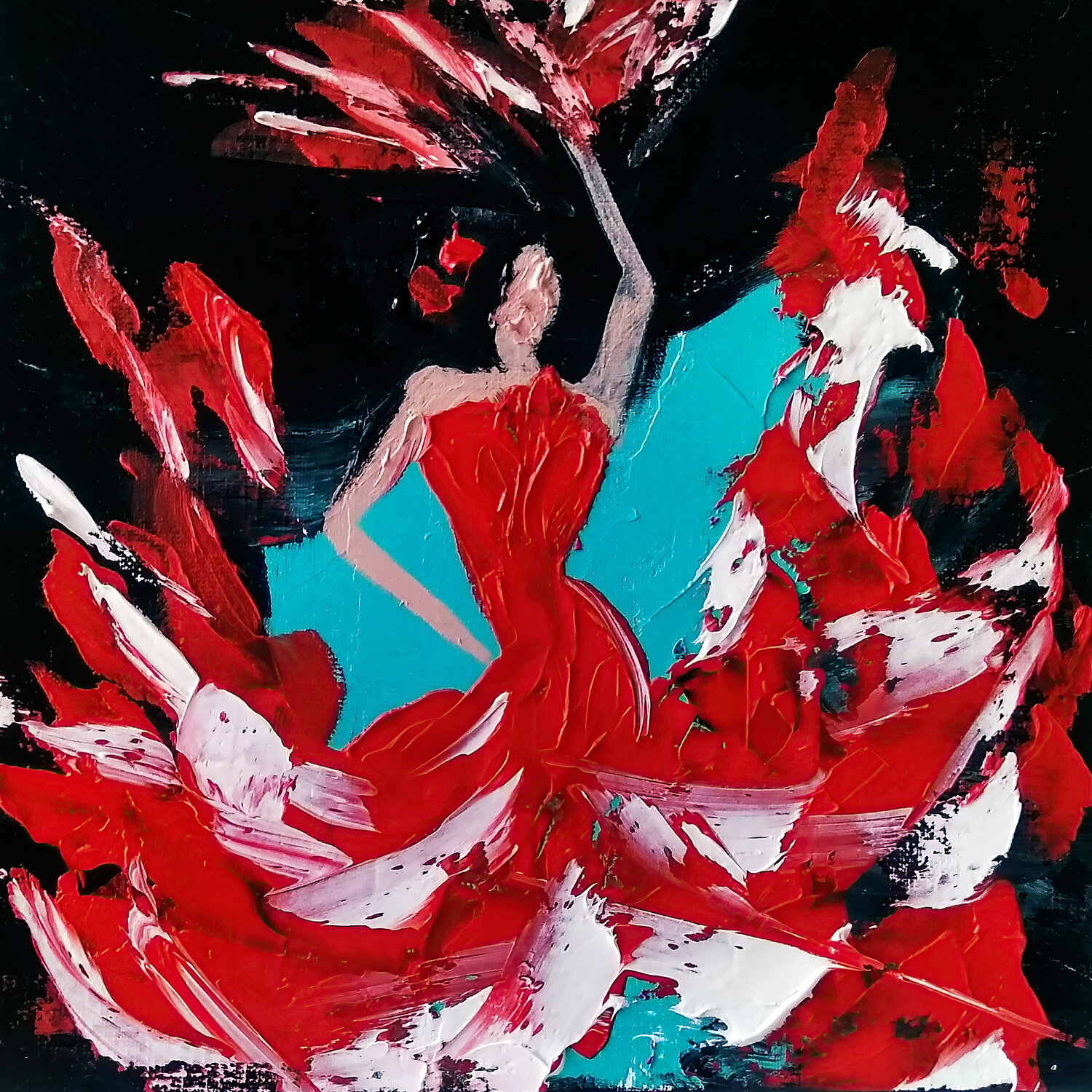 Flamenco Fire II Tetiana Surshko Original painting for sale