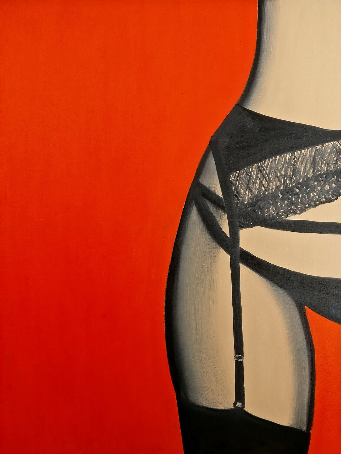 Scarlet Lace Tetiana Surshko Original painting for sale