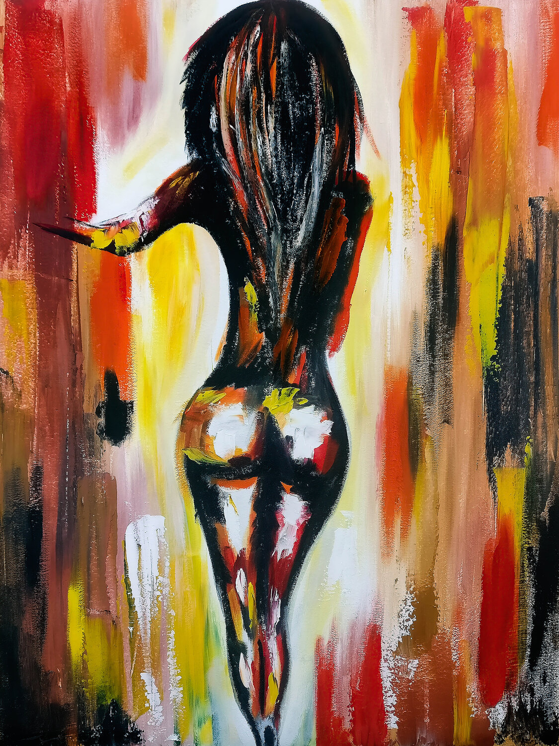 Ember Silhouette Tetiana Surshko Original painting for sale