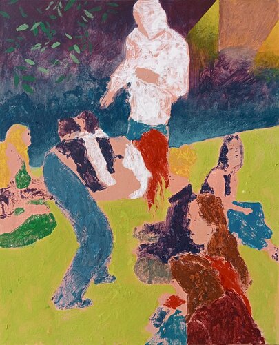 La sera sul prato by Luigi Iona, Painting for Sale on Select