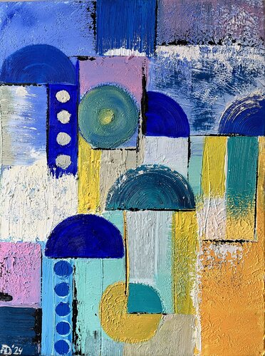 Sehnsucht Griechenland I  -  Longing for Greece I by Nicole Adolph, Painting for Sale on Select