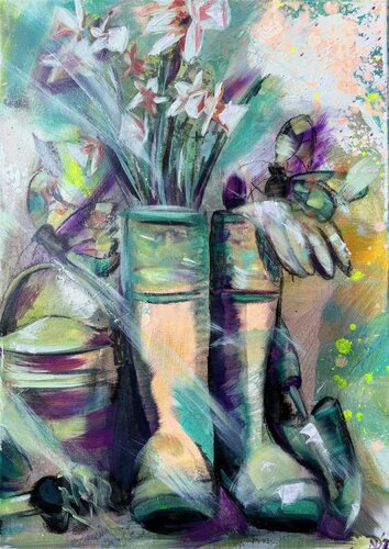 Im Garten II - Serie Zartes aus Öl by Nicole Adolph, Painting for Sale on Select