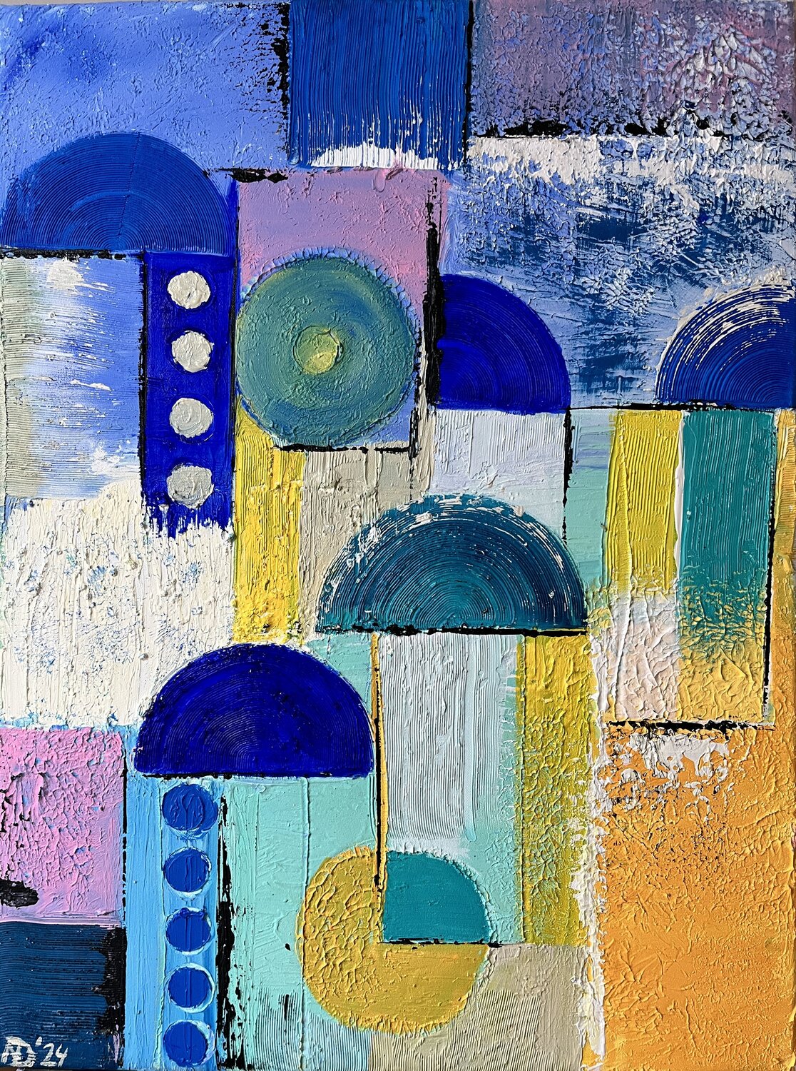 Sehnsucht Griechenland I  -  Longing for Greece I Nicole Adolph Original painting for sale