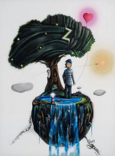 S'agripper à ses rêves by El Zoufri, Painting for Sale on Select
