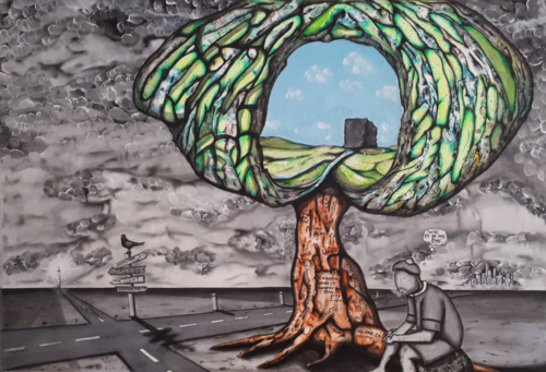 À la croisée des chemins by El Zoufri, Painting for Sale on Select