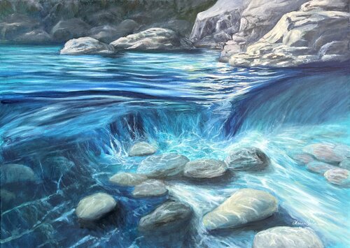 Above and Under by Oksana Salminen, Painting for Sale on Select