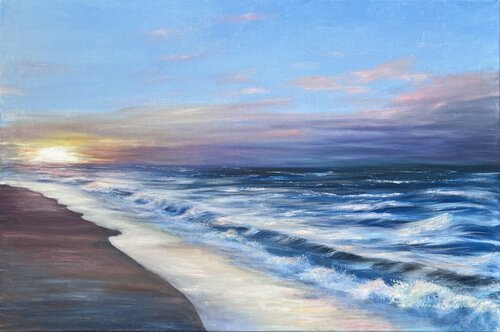 Sunrise at the Sea by Oksana Salminen, Painting for Sale on Select