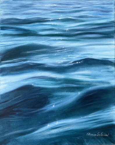 Blue Silence by Oksana Salminen, Painting for Sale on Select