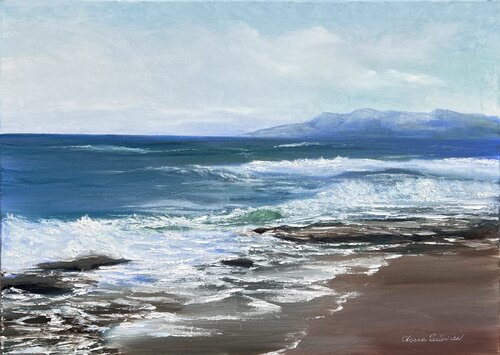 Stormy Seaside by Oksana Salminen, Painting for Sale on Select