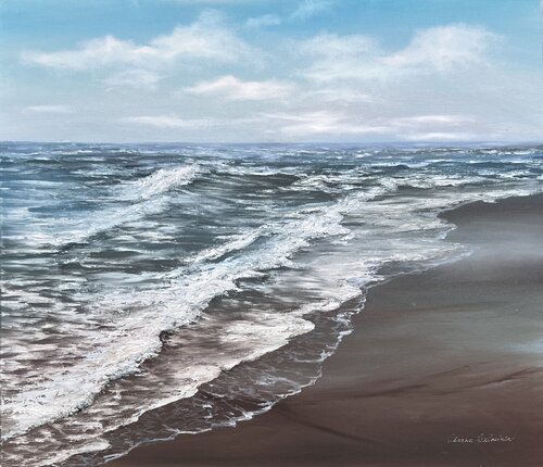 Cool Baltic Shore by Oksana Salminen, Painting for Sale on Select