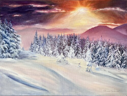 Winter Fairy Tale by Oksana Salminen, Painting for Sale on Select