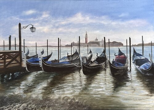 Venice in Winter by Oksana Salminen, Painting for Sale on Select